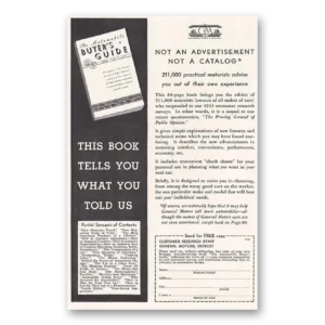 1934 General Motors Print Ad | Buyers Guide