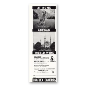 1934 Graflex Cameras Print Ad | Home Abroad