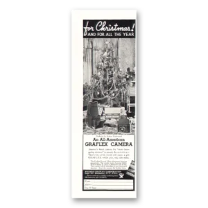 1934 Graflex Cameras Print Ad | Christmas