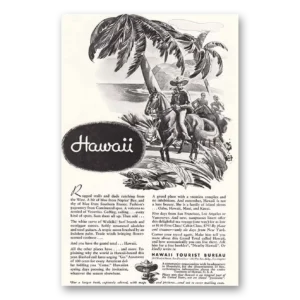 1934 Hawaii Print Ad | Rugged Trails