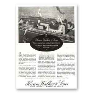 1934 Hiram Walker Print Ad | Complete Operation