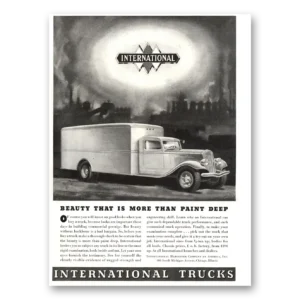 1934 International Trucks Print Ad | Paint Deep