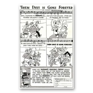 1934 Ingrams Shaving Cream Print Ad | Them Days