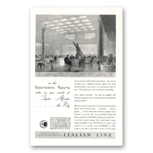 1934 Italian Line Print Ad | Southern Route