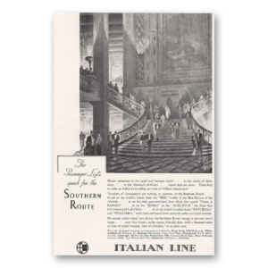 1934 Italian Line Print Ad | Passenger Lists
