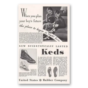1934 Keds Shoes Print Ad | Boys Future
