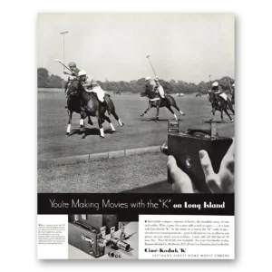 1934 Cine Kodak K Camera Print Ad | Long Island