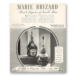 1934 Marie Brizard French Liqueurs Print Ad | French Liqueurs