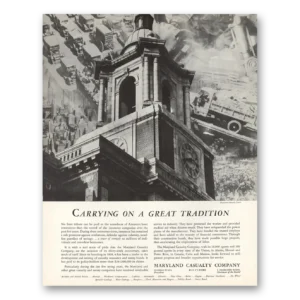 1934 Maryland Casualty Print Ad | Carrying On