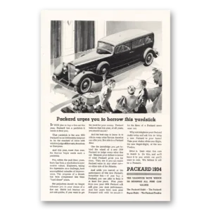 1934 Packard Eight and Twelve Print Ad | Yardstick