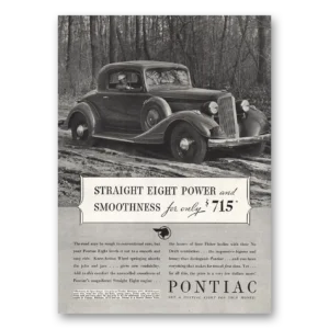 1934 Pontiac Print Ad | Straight Eight Power