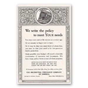 1934 Prudential Insurance Print Ad | Write Policy