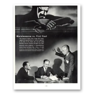 1934 Reading Iron Print Ad | Maintenance