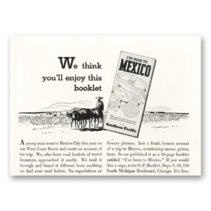 1934 Southern Pacific Print Ad | Mexico