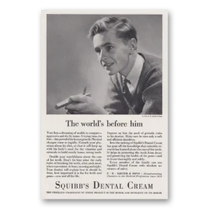 1934 Squibb Dental Cream Print Ad | Before Him