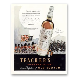 1934 Teachers Whisky Print Ad | Highland