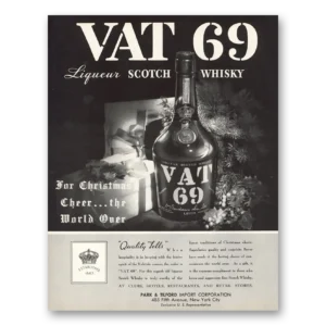 1934 VAT69 Print Ad | Christmas