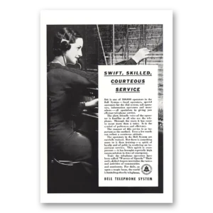 1935 Bell Telephone Print Ad | Courteous Service
