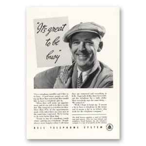 1935 Bell Telephone Print Ad | Great Busy