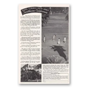 1935 Southern California Print Ad | Curious Facts