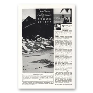 1935 Southern California Print Ad | Geography Lesson