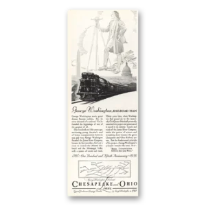 1935 Chesapeake and Ohio Lines Print Ad | George Washington