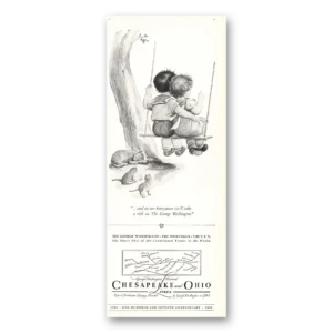 1935 Chesapeake and Ohio Lines Print Ad | George Washington