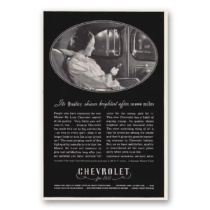 1935 Chevrolet Master De Luxe Print Ad | Shines Brightest