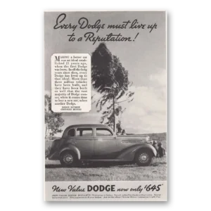 1935 Dodge Print Ad | Reputation