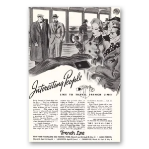 1935 French Line Print Ad | Interesting People