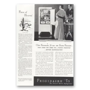 1935 Frigidaire Refrigerator Print Ad | Fires Heaven