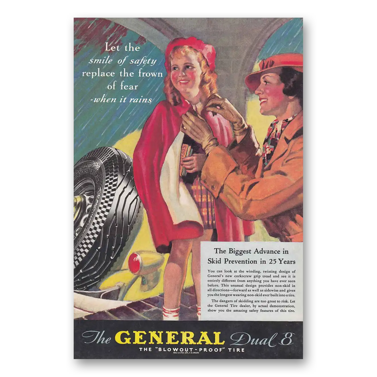1935 General Tire Print Ad | Dual 8 Tire