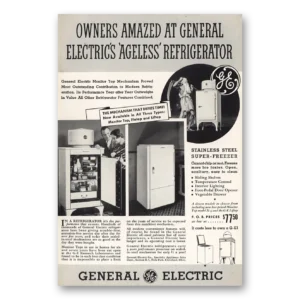 1935 General Electric Refrigerator Print Ad | Ge Owners Amazed