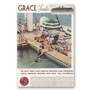1935 Grace Line Print Ad | Santa Paula