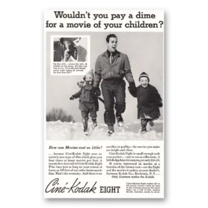 1935 Cine Kodak Eight Camera Print Ad | Up Hill