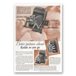 1935 Kodak Brownie Camera Print Ad | Junior Six