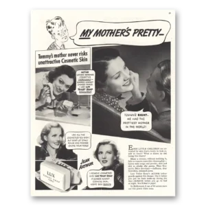 1935 Lux Toilet Soap Print Ad | Mothers Pretty