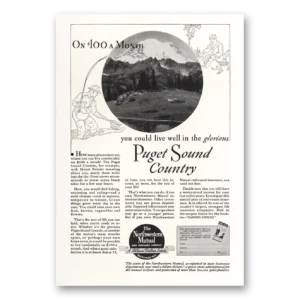 1935 Northwestern Mutual Life Insurance Print Ad | Puget Sound