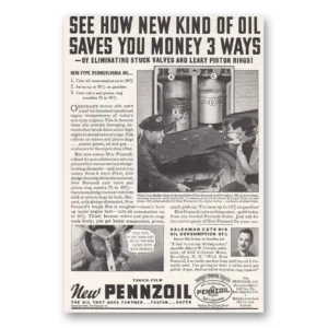 1935 Pennzoil Print Ad | New Kind