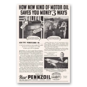 1935 Pennzoil Print Ad | New Kind