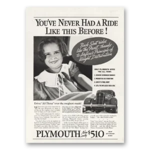 1935 Plymouth Print Ad | Ride Like This
