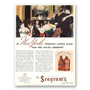 1935 Seagrams VO Whisky Print Ad | Supper Clubs