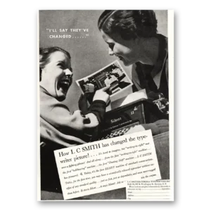 1935 Smith Corona Typewriters Print Ad | Typewriter Picture