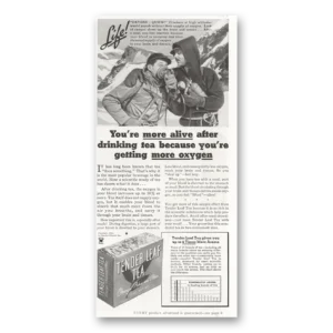 1935 Tender Leaf Tea Print Ad | More Alive