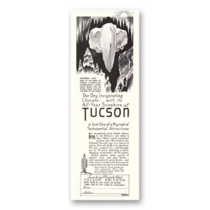 1935 Tucson Arizona Print Ad | Colossal Cave