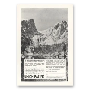1935 Union Pacific Railroad Print Ad | Lay As It Might