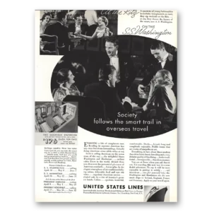1935 United States Lines Print Ad | Smart Trail