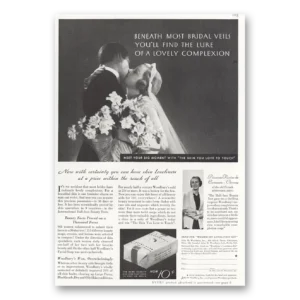 1935 Woodbury Facial Soap Print Ad | Bridal Veils