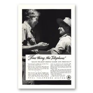 1936 Bell Telephone Print Ad | Fine Thing