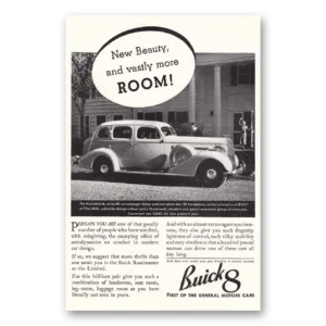 1936 Buick 8 Print Ad | New Beauty